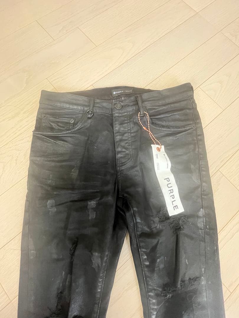 【purple brand】P001 Oilspill スキニー30