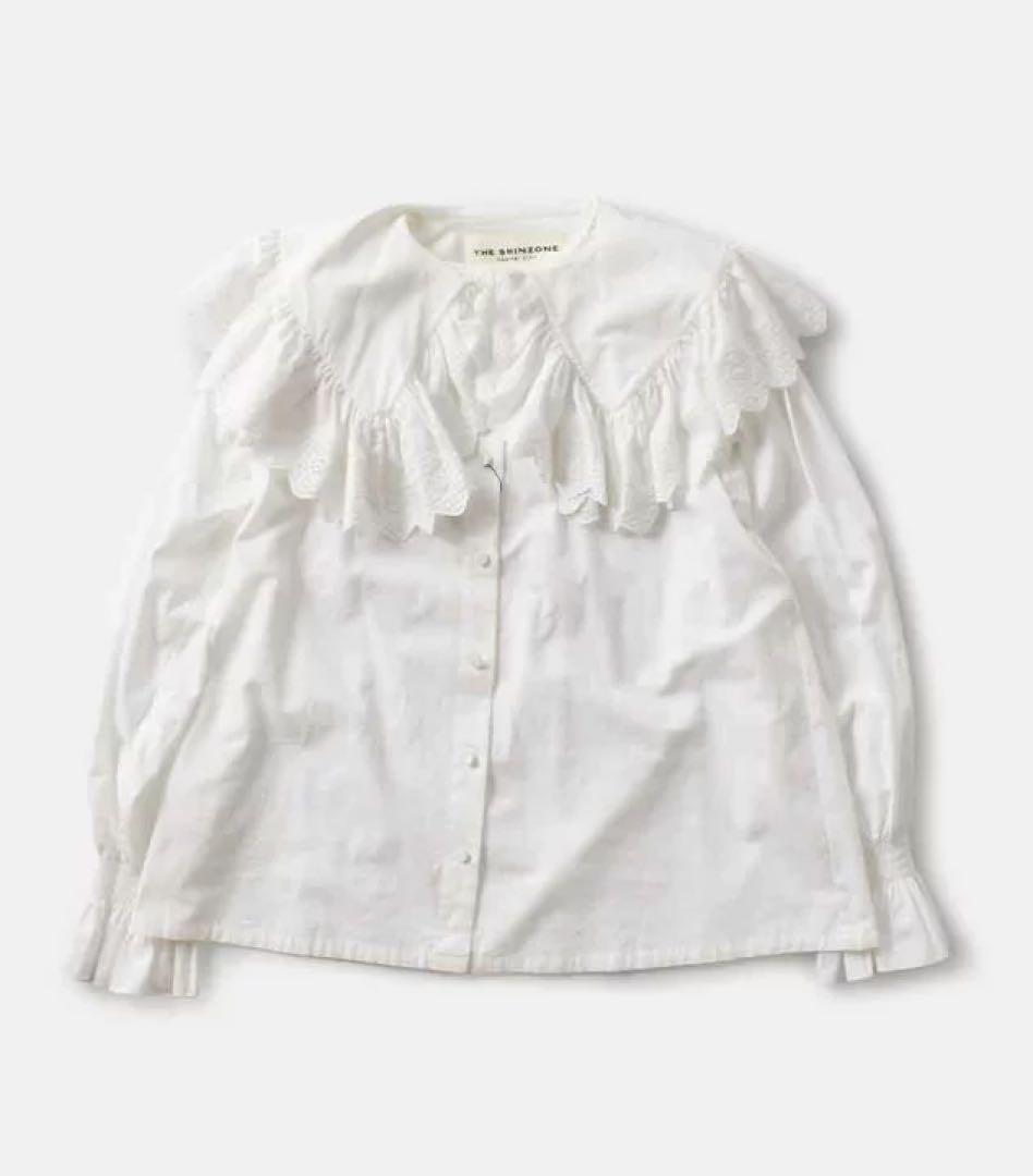 トップス THE SHINZONE LACE COLLAR BLOUSE