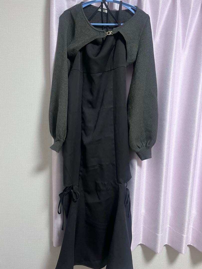 apres jour デザインキャミワンピース＋ショートニットボレロ 2点セット