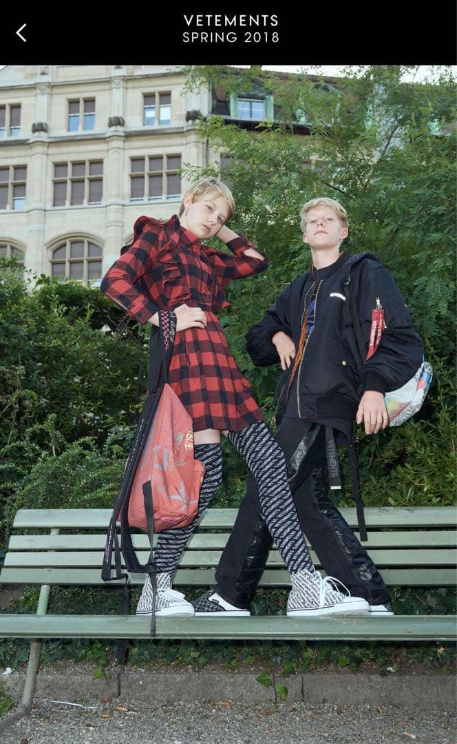 vetements 18ss DEMNA期 パーカー