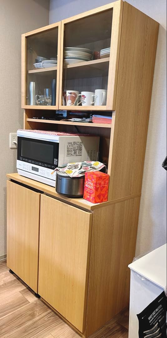無印良品　食器棚　木製カップボード　※旧タイプ