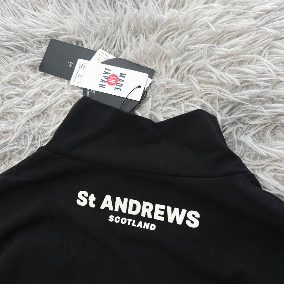 新品　セントアンドリュース　ハイネック　長袖カットソー　ブラック　Lサイズ