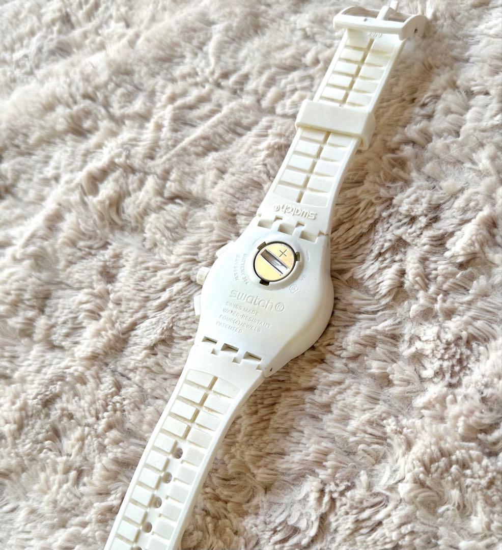 swatch 腕時計 2点セット　シリコン　スケルトン　クリア　赤　白