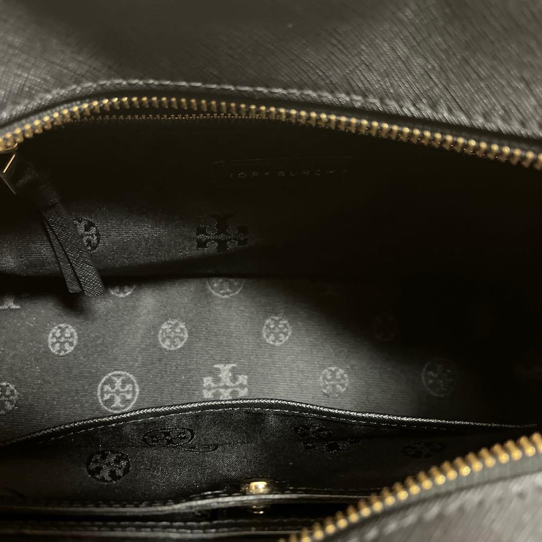 Tory Burch 黒 レザー ミニボストンバッグ