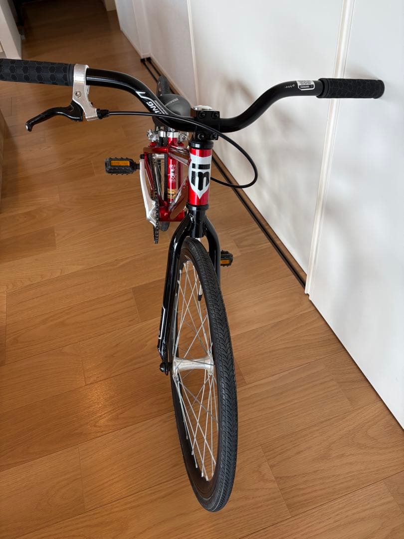 BMX自転車 アルミフレーム レッド/ブラック