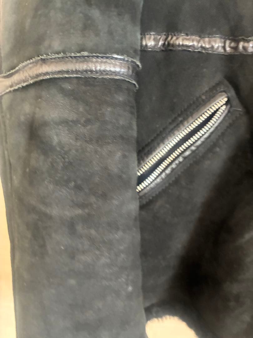Schott ブラック ムートンジャケット L