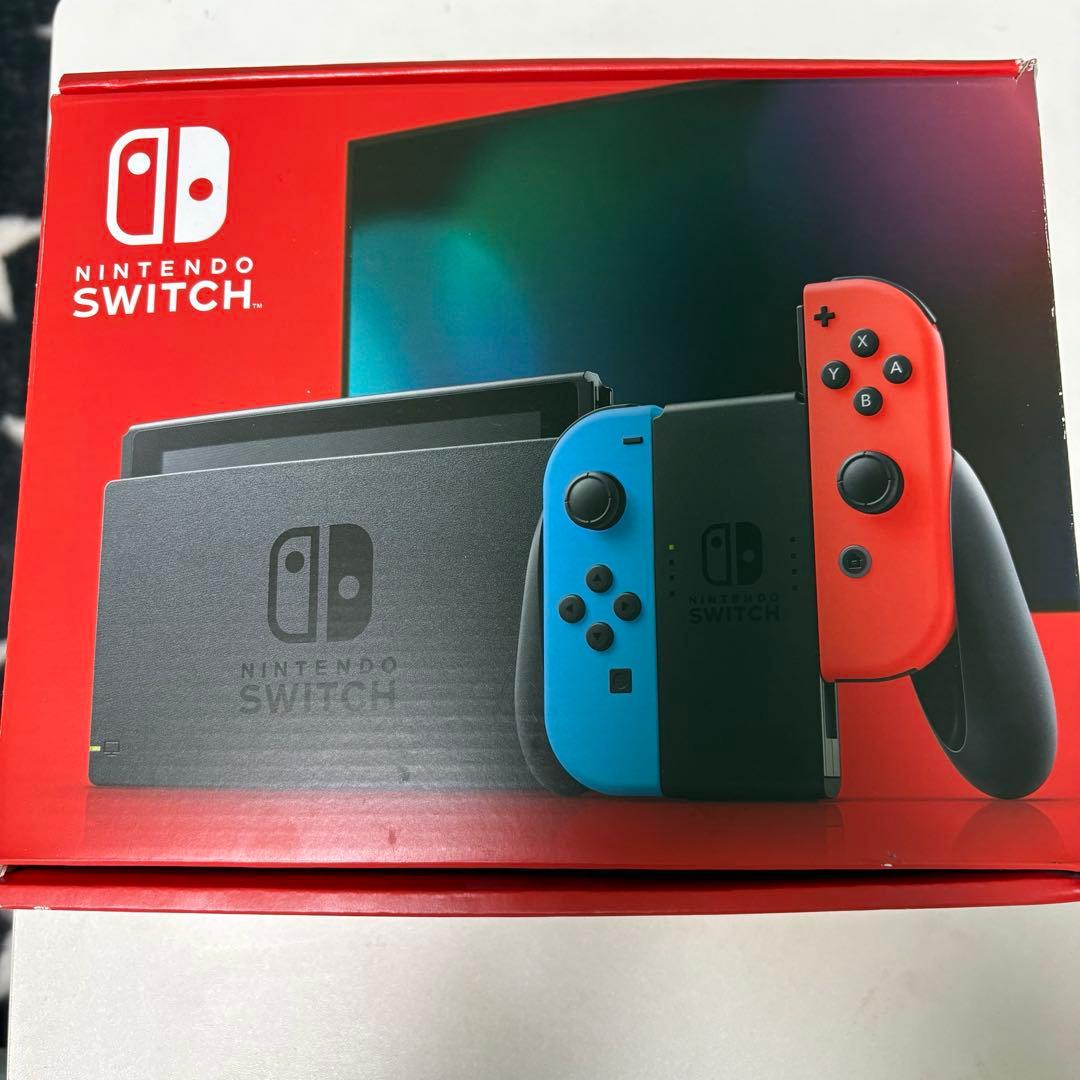 Nintendo Switch 本体 ネオンレッド/ネオンブルー カセット付き