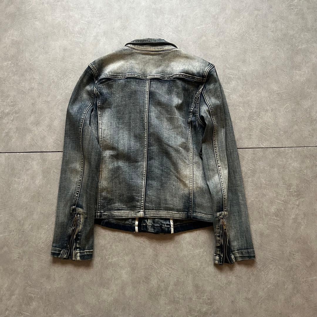ジャケット・アウター archive grunge denim riders jacket y2k