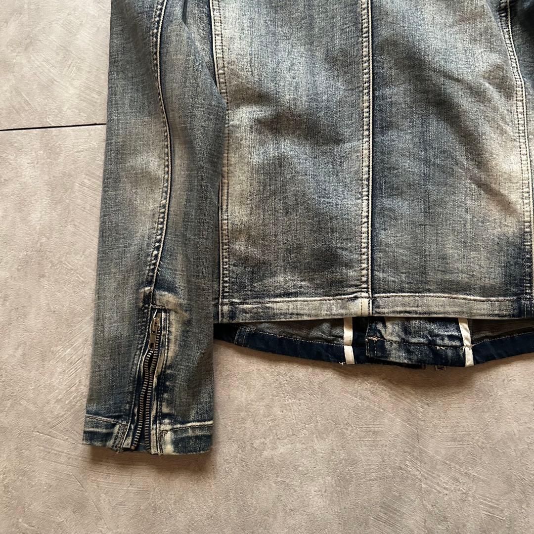 ジャケット・アウター archive grunge denim riders jacket y2k
