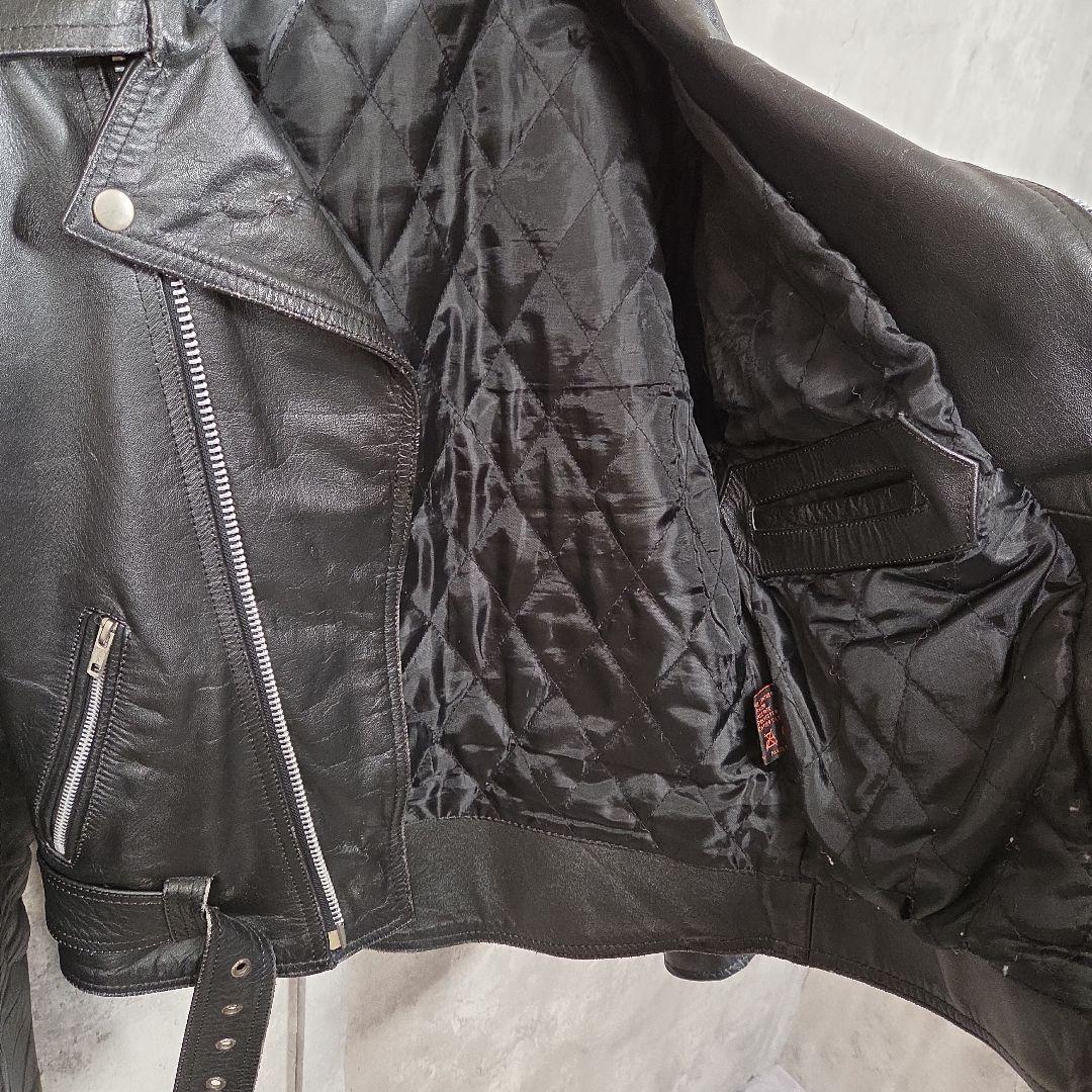 【90s_vintage】ハの字パキジャンLeatherRidersJacket