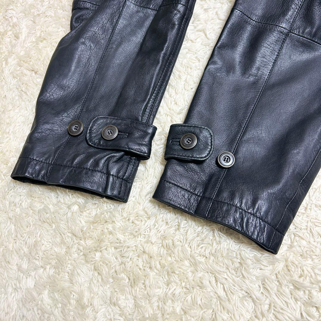 ヴィンテージ ディアスキン カーコート 鹿革 ブラック レザーコート 本革 M