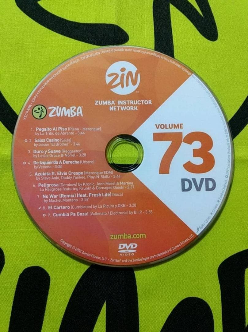 ZUMBA　ズンバ　ZIN73　CD＆DVD　インストラクター専用
