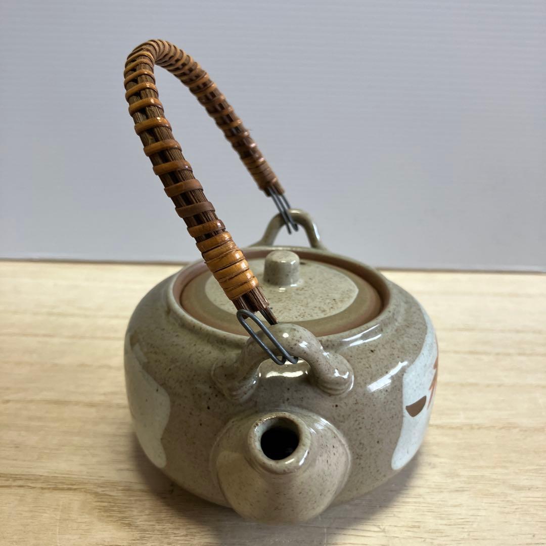 D-4 土瓶 急須 湯呑み セット 茶器 紅葉 もみじ 陶器 藤手 食器 和食器