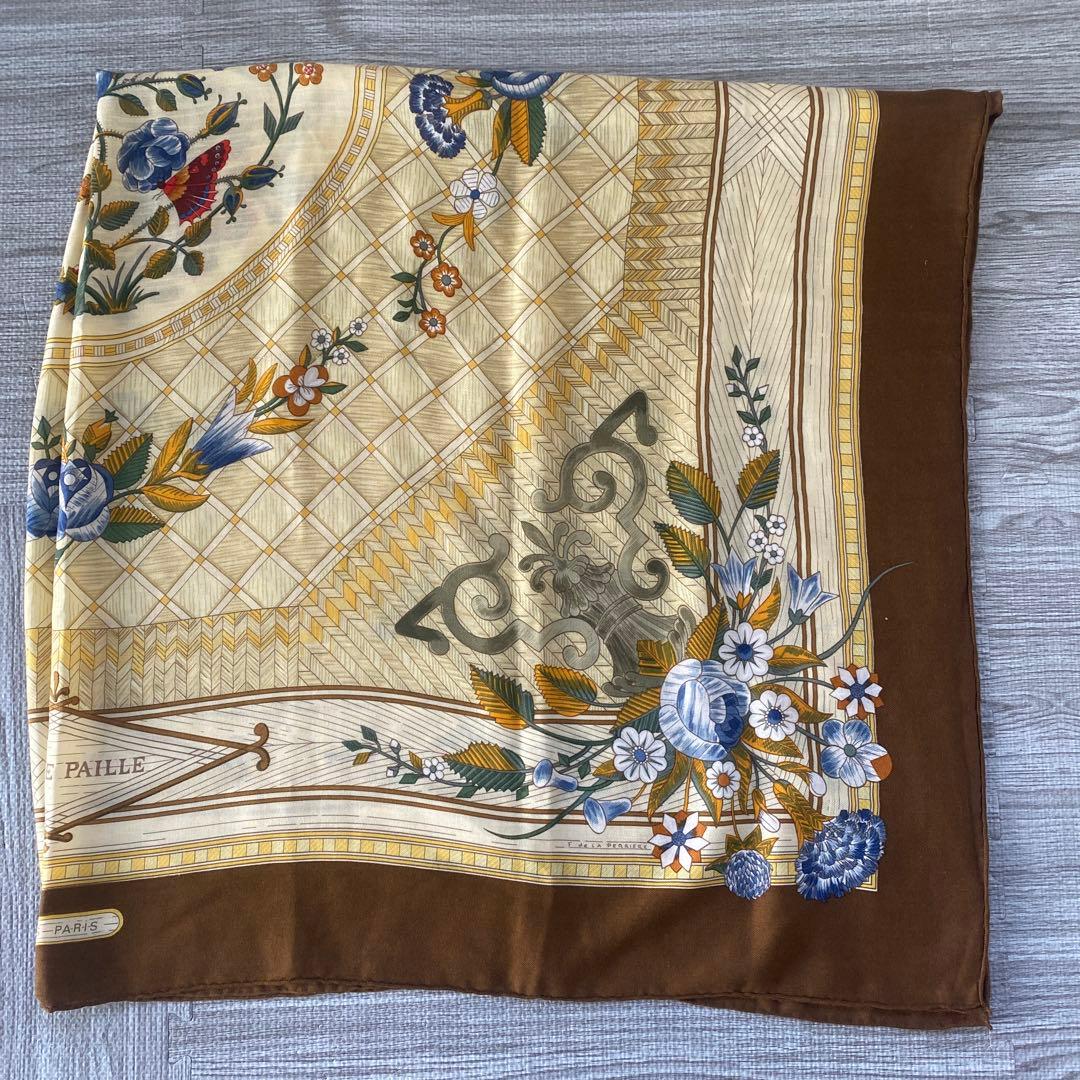 HERMES スカーフ　ショール　カレ140 カレジェアン　大判　カシミヤシルク