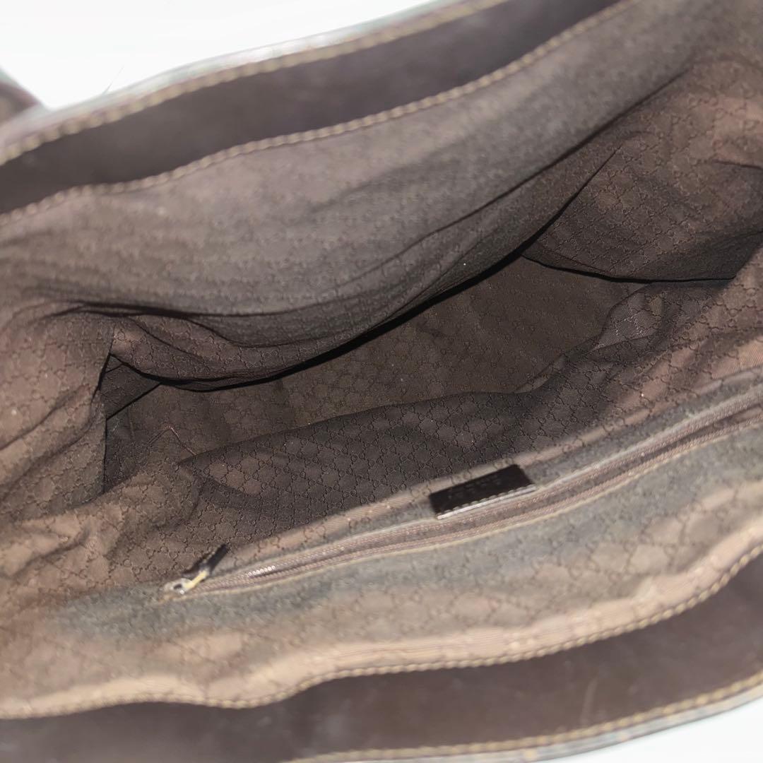 【希少✨】　GUCCI トートバッグ　シェリーライン　キャンバス　レザー　A4可