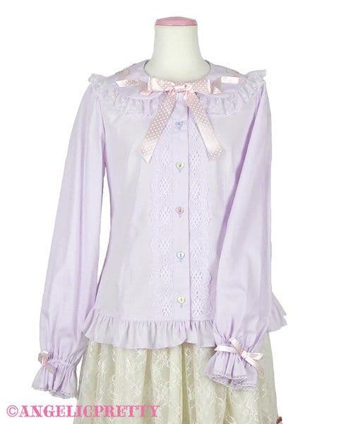 くるくるリボンブラウス Angelic Pretty ラベンダー