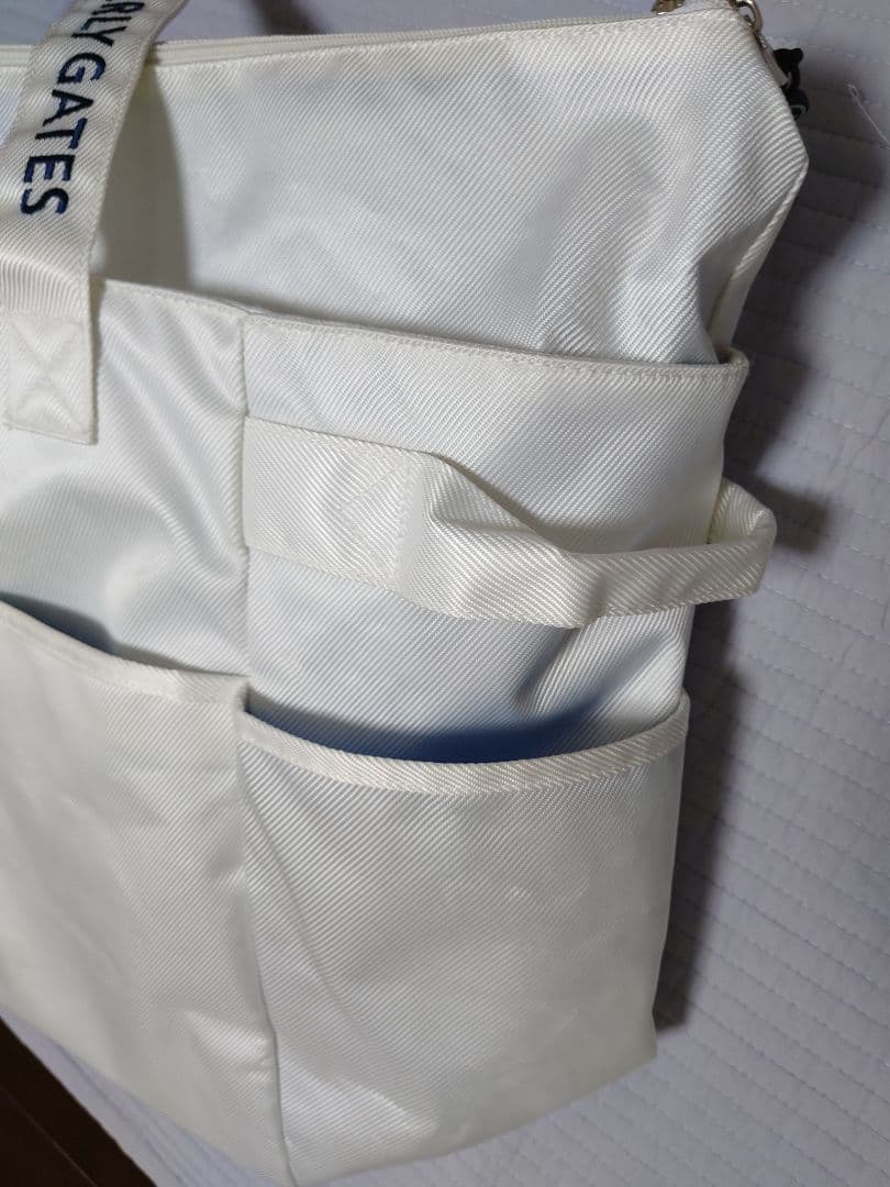 【中古品】PEARLY GATES ゴルフバッグ 大容量 ホワイト