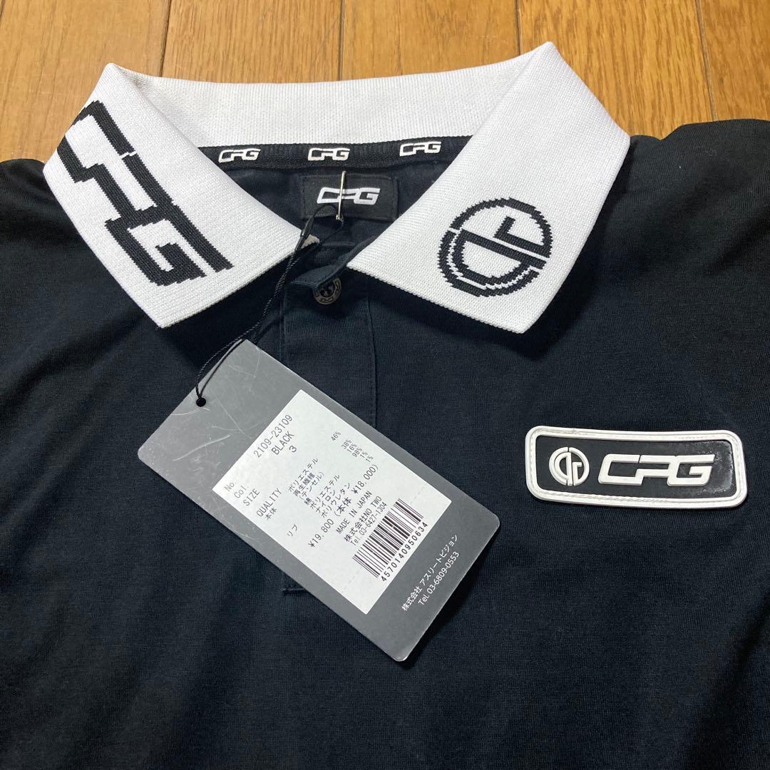 ★CPG★ポロシャツ 黒/白　サイズ3 ゴルフ　新品タグ付き