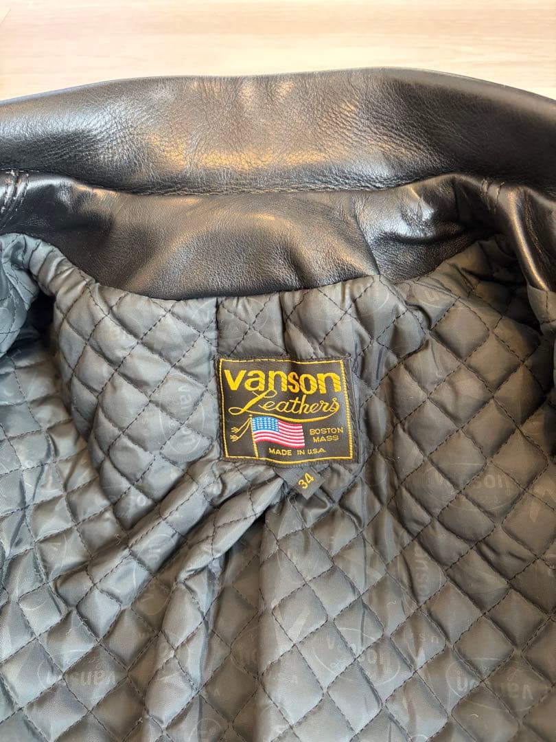 VANSON バンソン ダブルライダース レザージャケット USA製 サイズ34
