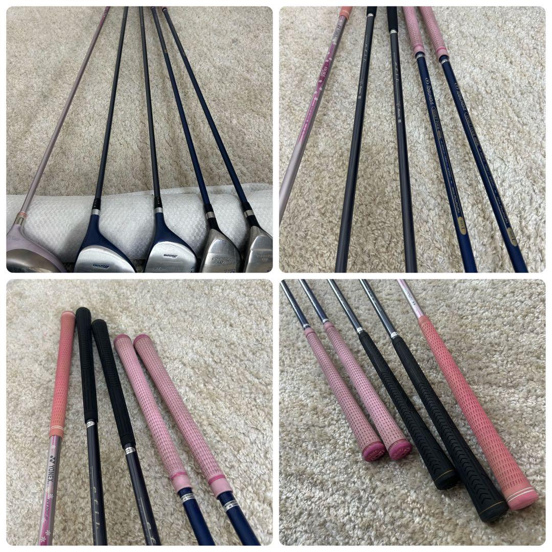 レディース　ミズノ　MUスポーツ　1１本　ゴルフセット　キャディバッグ付き