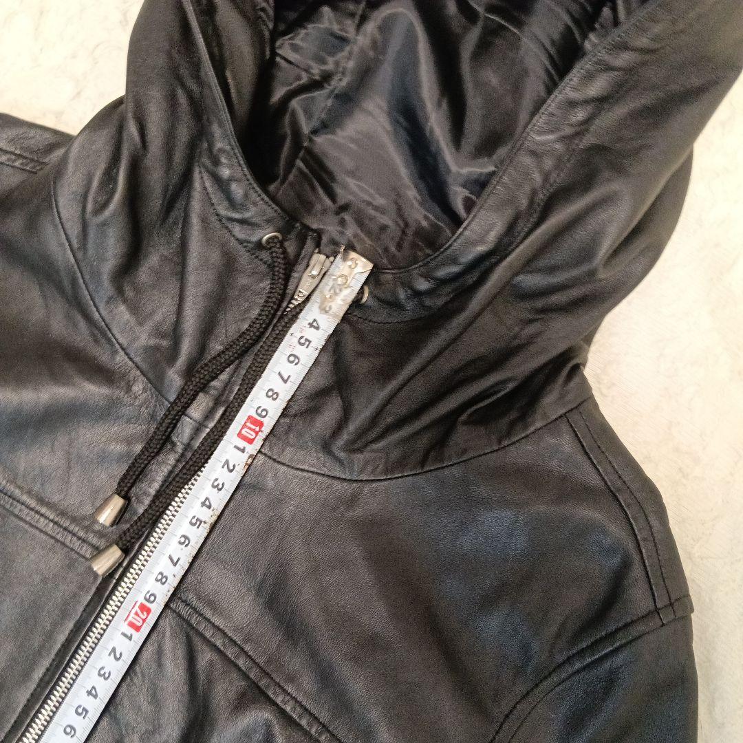 antiquaアンティカ レザージャケット ブラック zv-00006m/w L