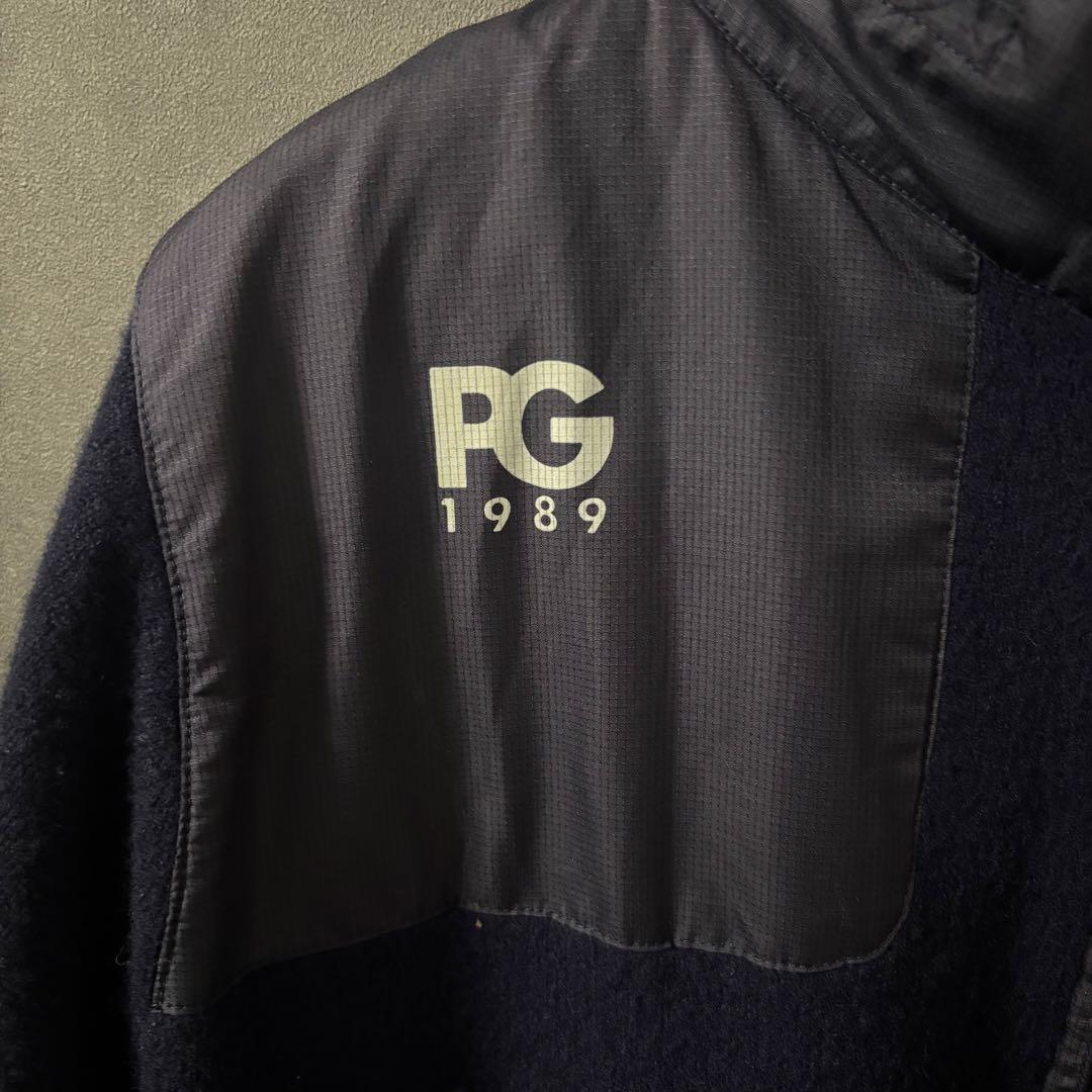 PEARLY GATES ハーフジップニット LL 羊毛×カシミヤ ネイビー