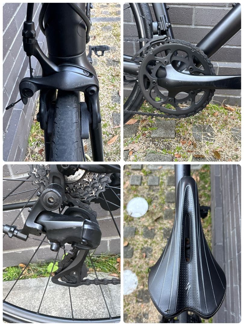 【ロードバイク】SPECIALIZED 全黒塗り　9段変速　約１０ｋｇ