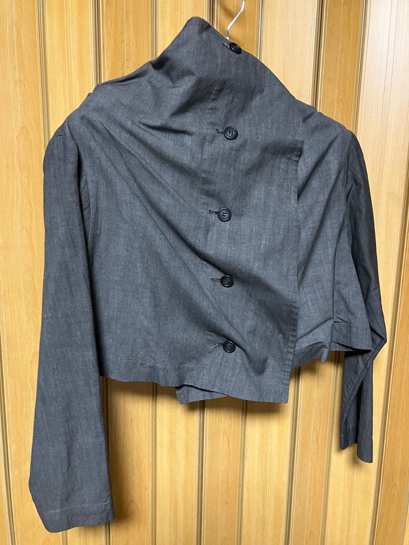 フジコ美品芽風ショートジャケット グレー