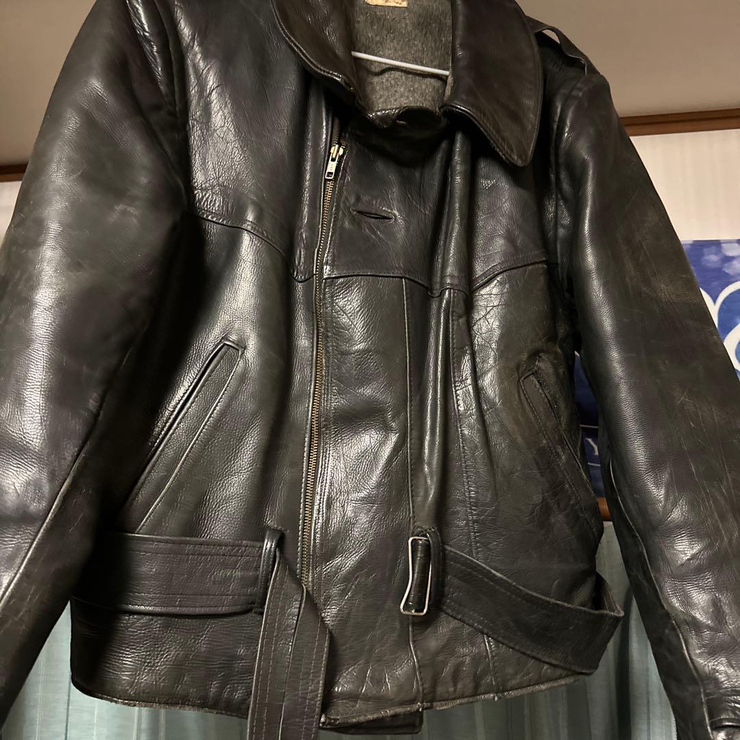 ジャケット・アウター 40s Swedish military leather jacket