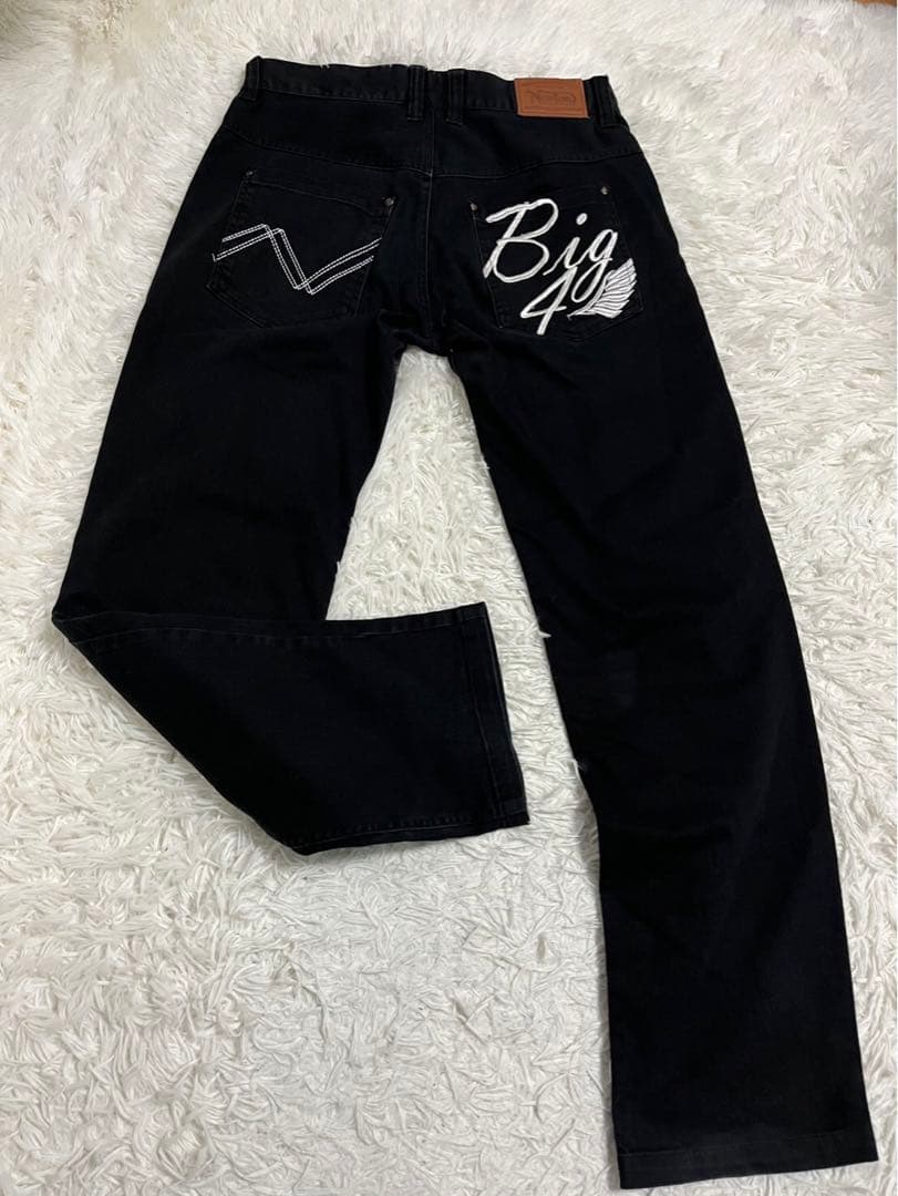 Norton ノートン　デニム　ジーンズ　ストレッチ　バイカー　刺繍ロゴ　XL
