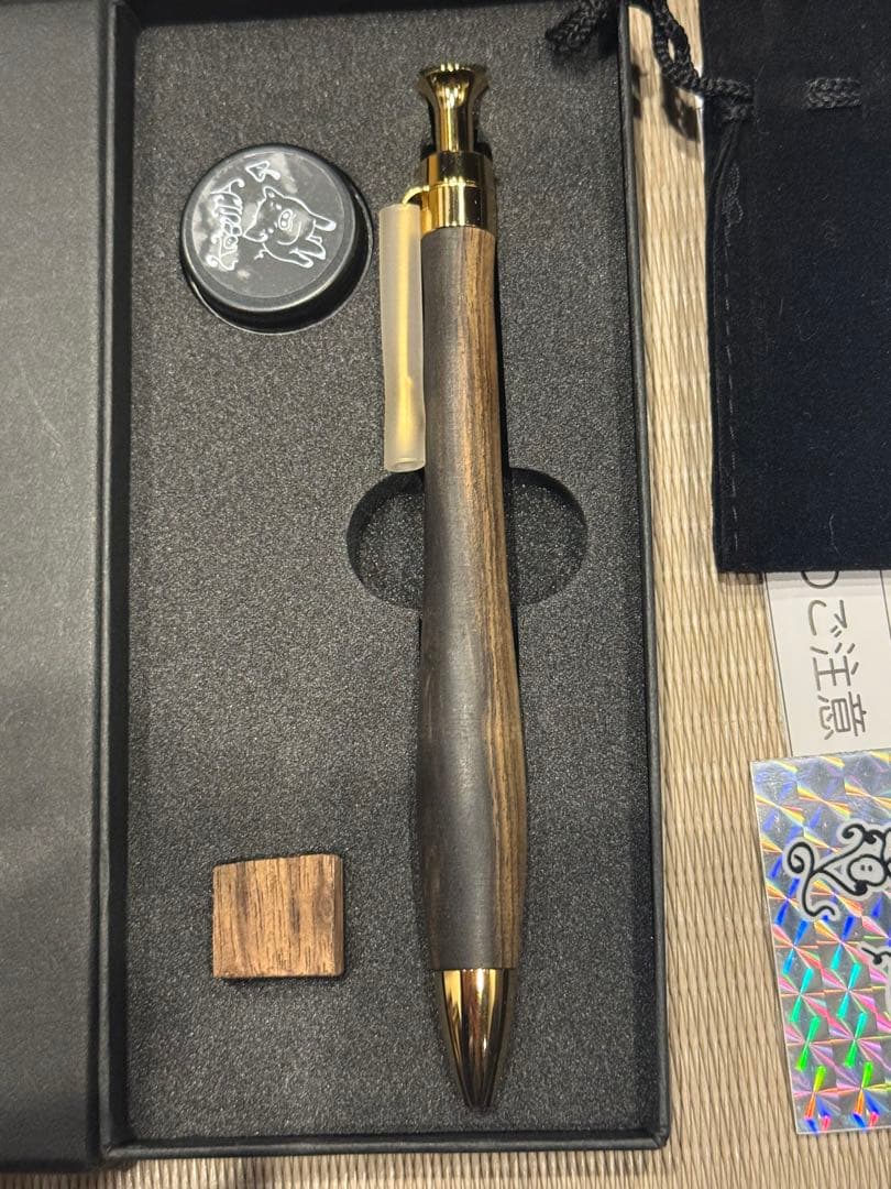 こぶた工房 木製ボールペン 黒柿