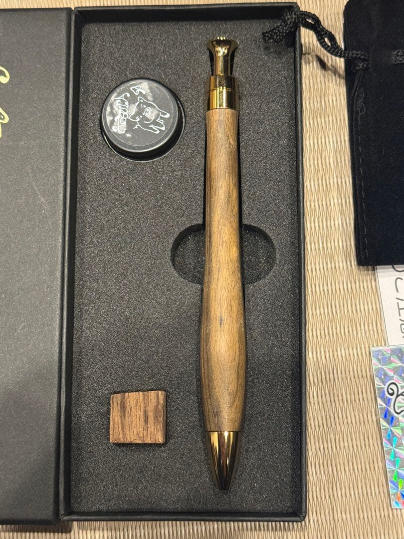 こぶた工房 木製ボールペン 黒柿