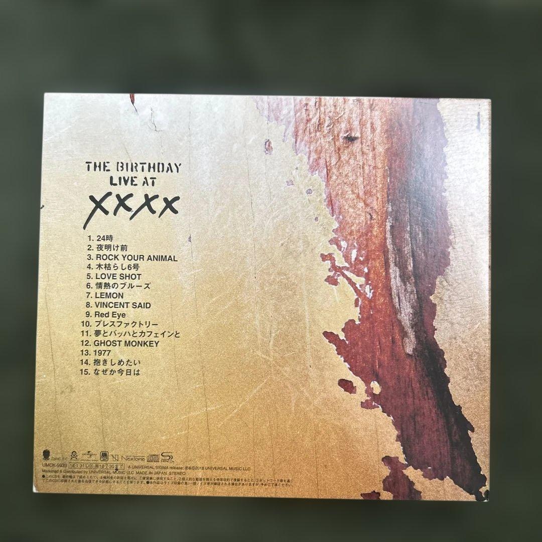 【完全生産限定盤】The Birthday LIVE AT XXXX 紙ジャケ