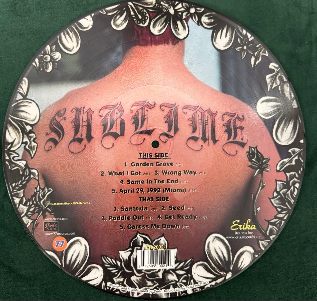 SUBLIME レコード　picture disc 盤美品