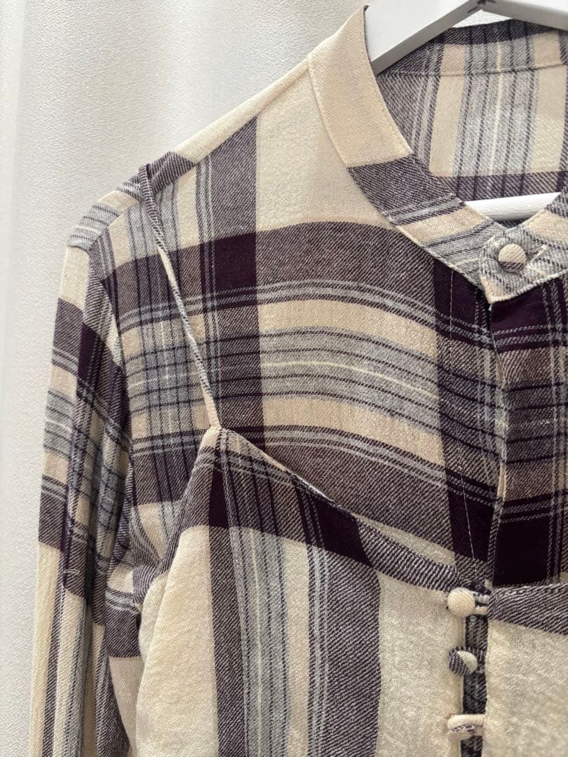 TODAYFUL ソフトウールロングシャツ ビスチェセット チェック F