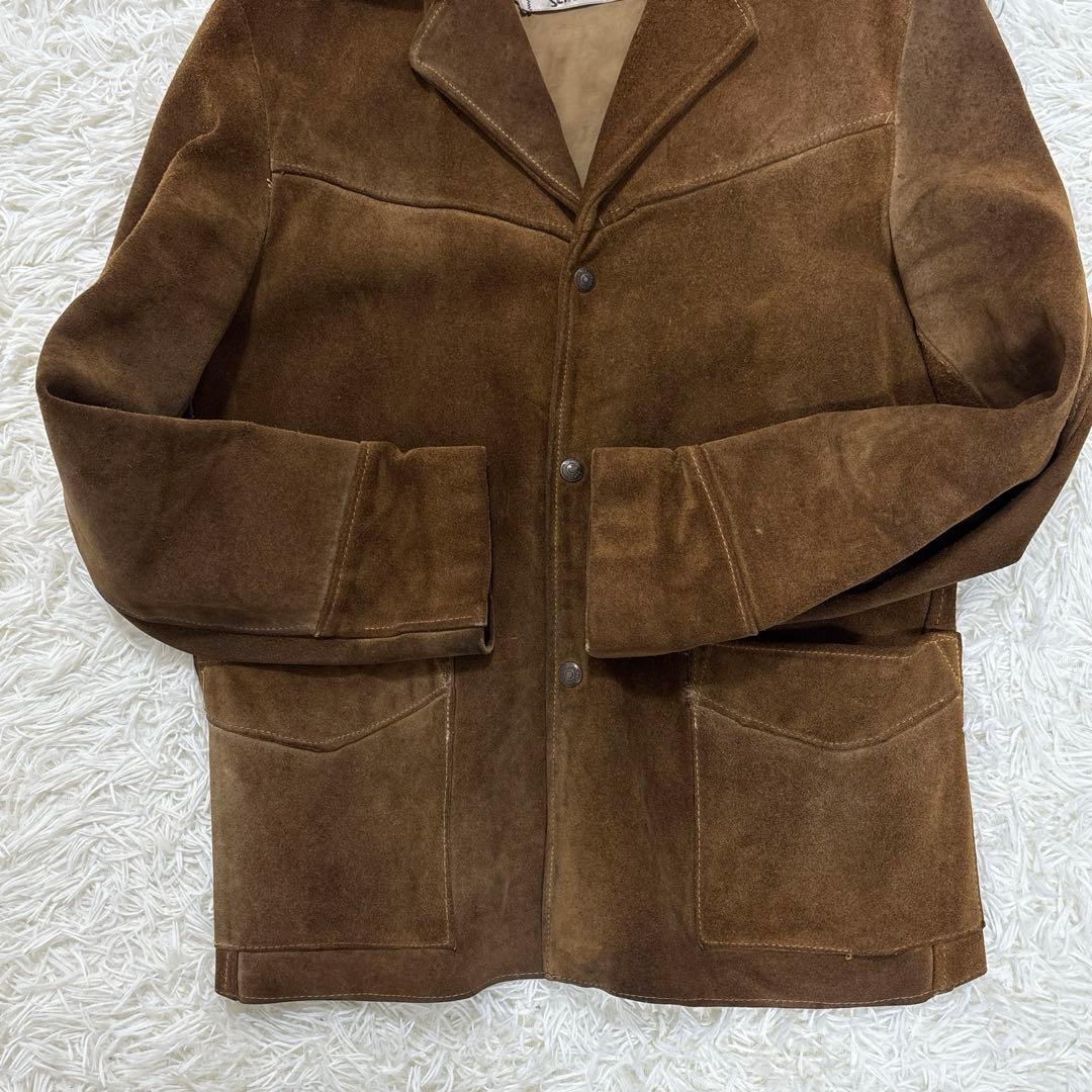 80s RANCHER bySchott レザージャケット　スウェード　茶　40