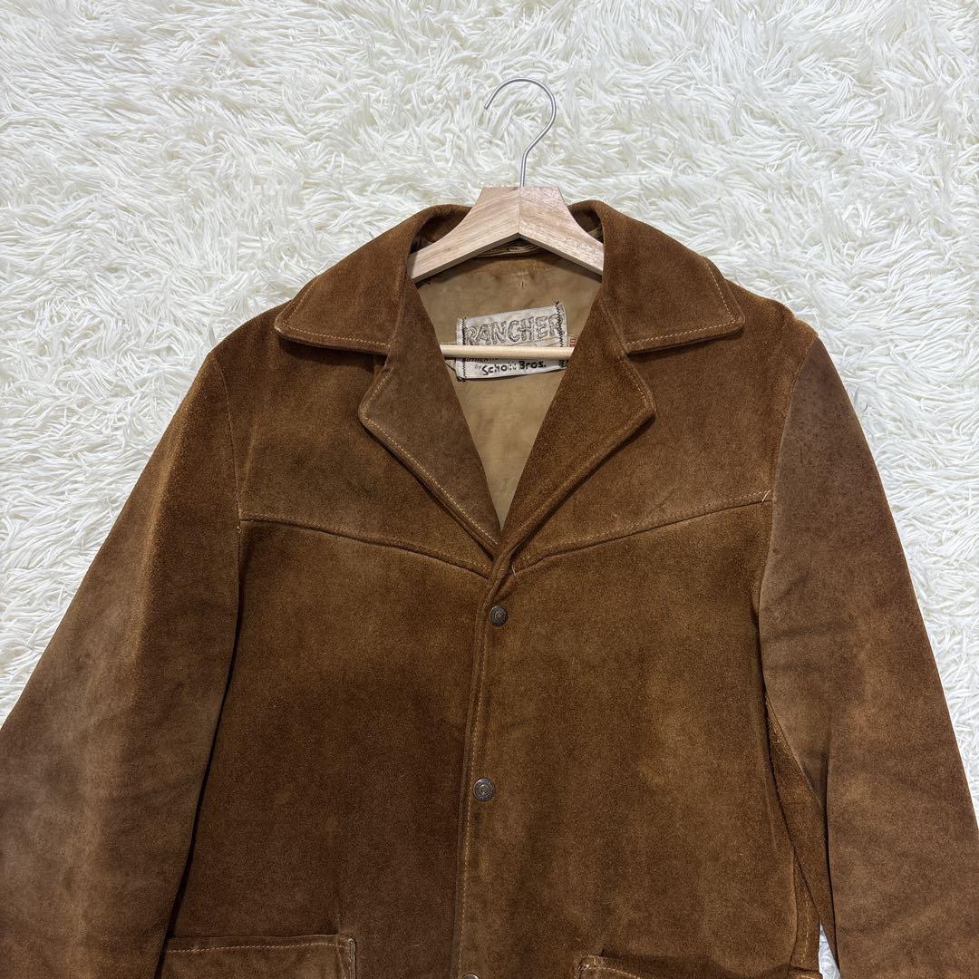 80s RANCHER bySchott レザージャケット　スウェード　茶　40