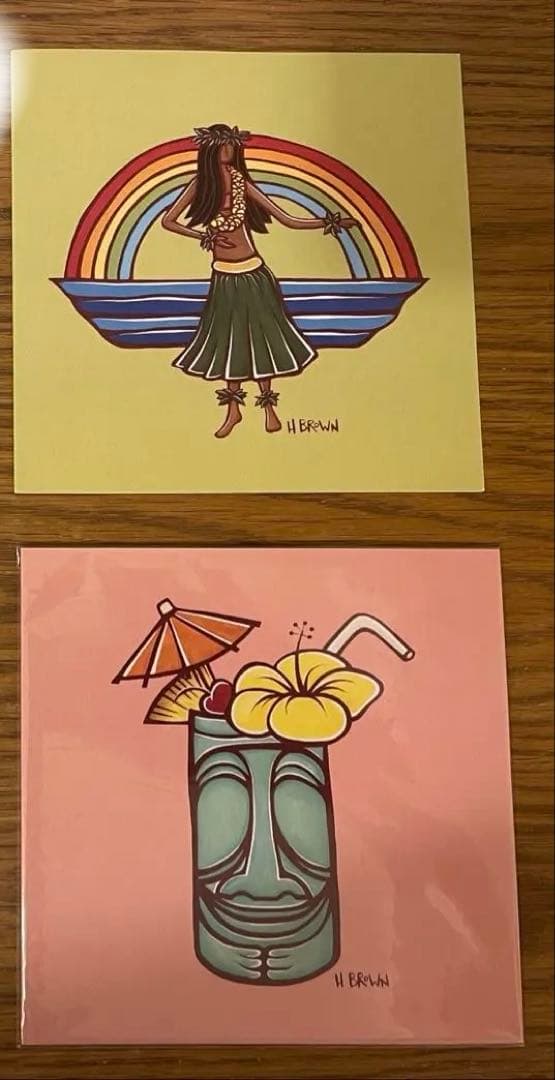 5点セット　ヘザーブラウン　プリントアート