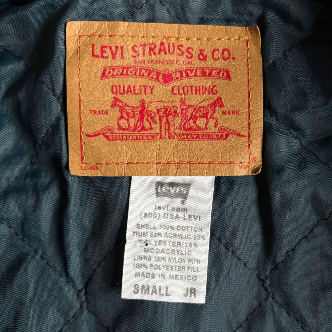 【00s Levi's】デニムジャケット　ボア　キルティング　メキシコ製　短丈
