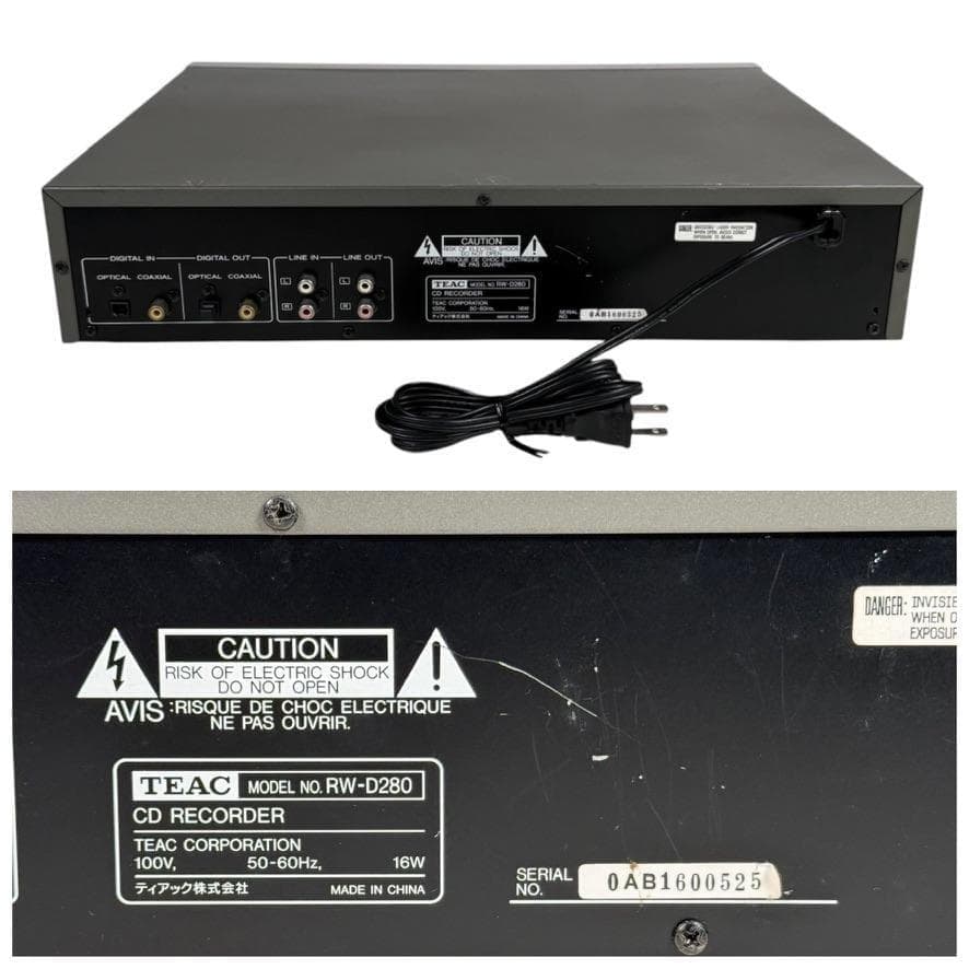 TEAC RW-D280 CDプレーヤー CDレコーダー ダブルデッキ