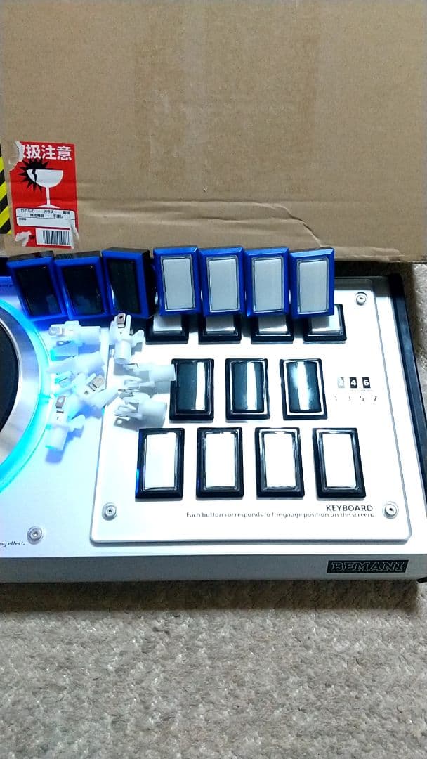 エラストマーボタン付 静音化 ビートマニア プレミアム コントローラー オムロン