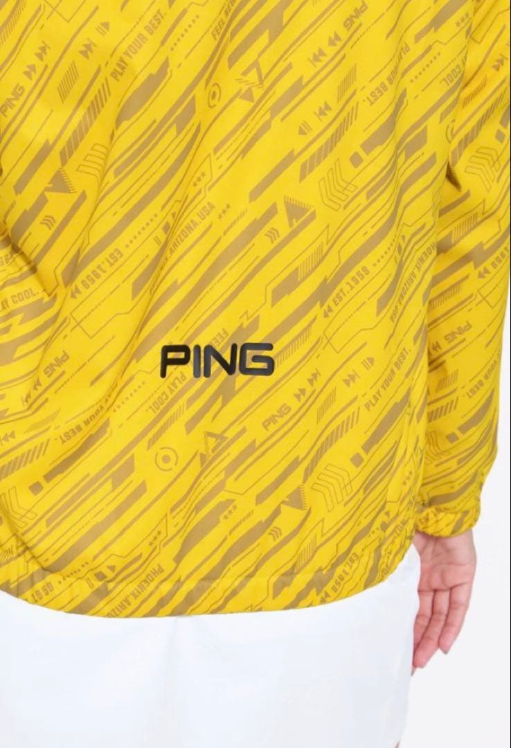 L ☆新品☆ PING 撥水 フルジップブルゾン ゴルフ　レディース　イエロー