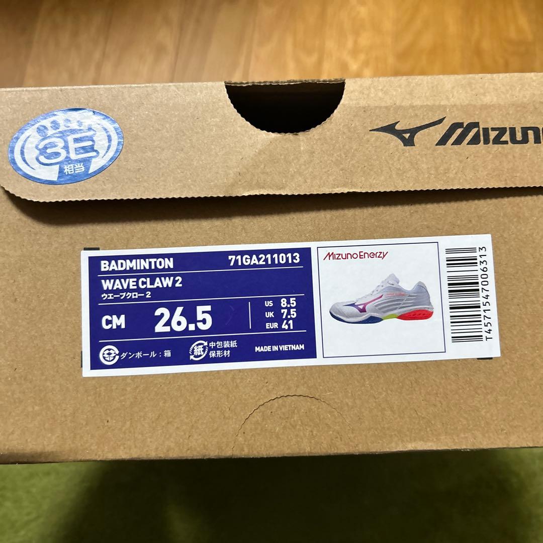 ミズノ ウエーブクロー2バドミントンシューズ 26.5cm