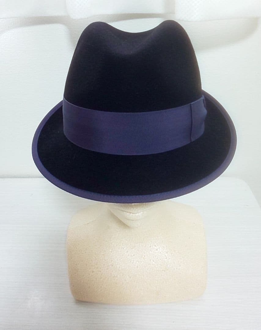 美品 Borsalino ボルサリーノ ラビットファー フェドラ 60 イタリア