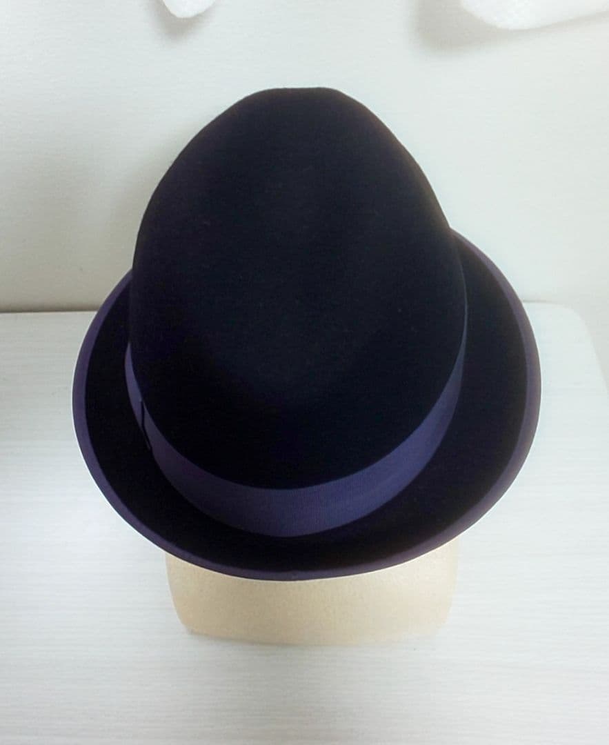 美品 Borsalino ボルサリーノ ラビットファー フェドラ 60 イタリア