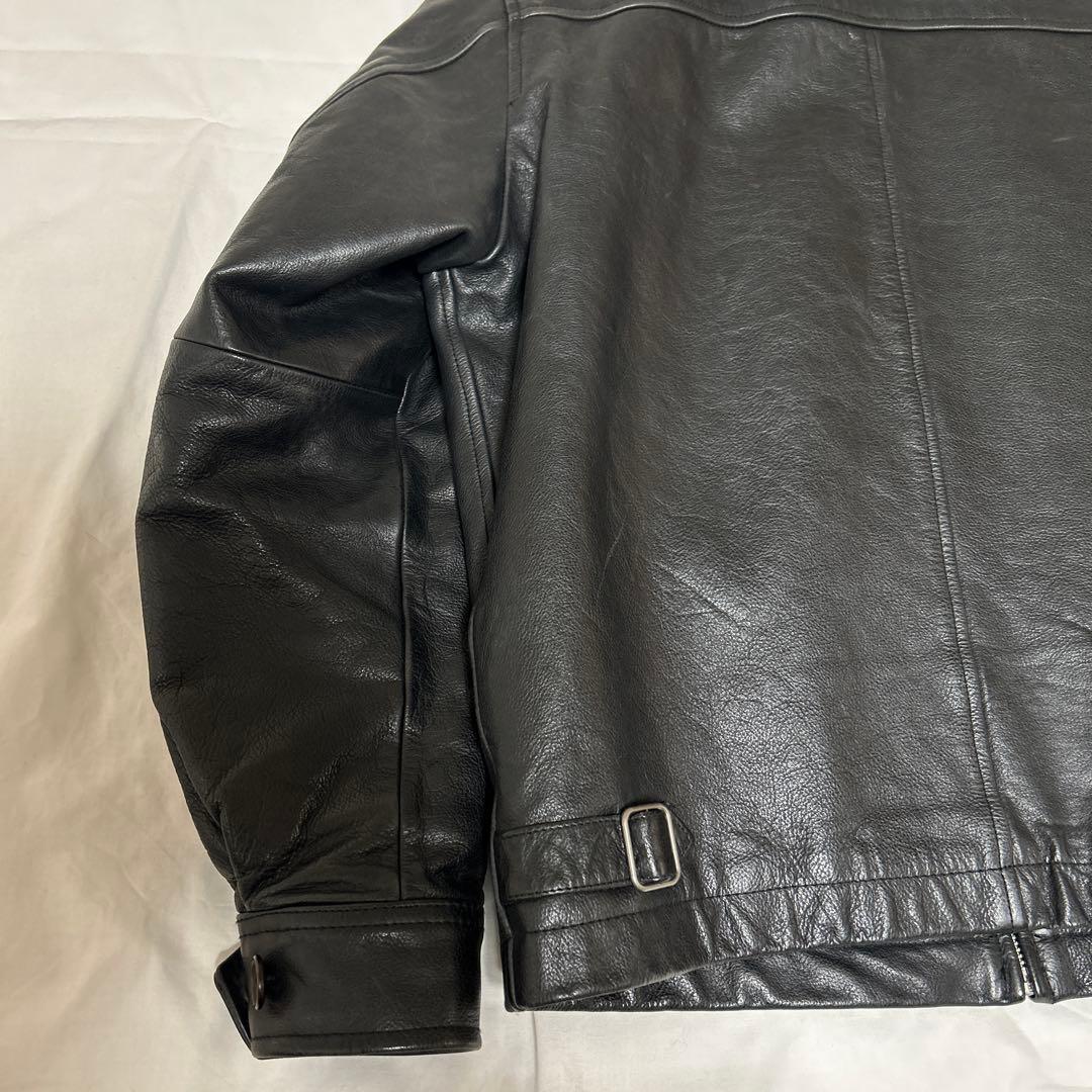 90s old gap レザージャケットXS　牛革　野村訓一　カーコート