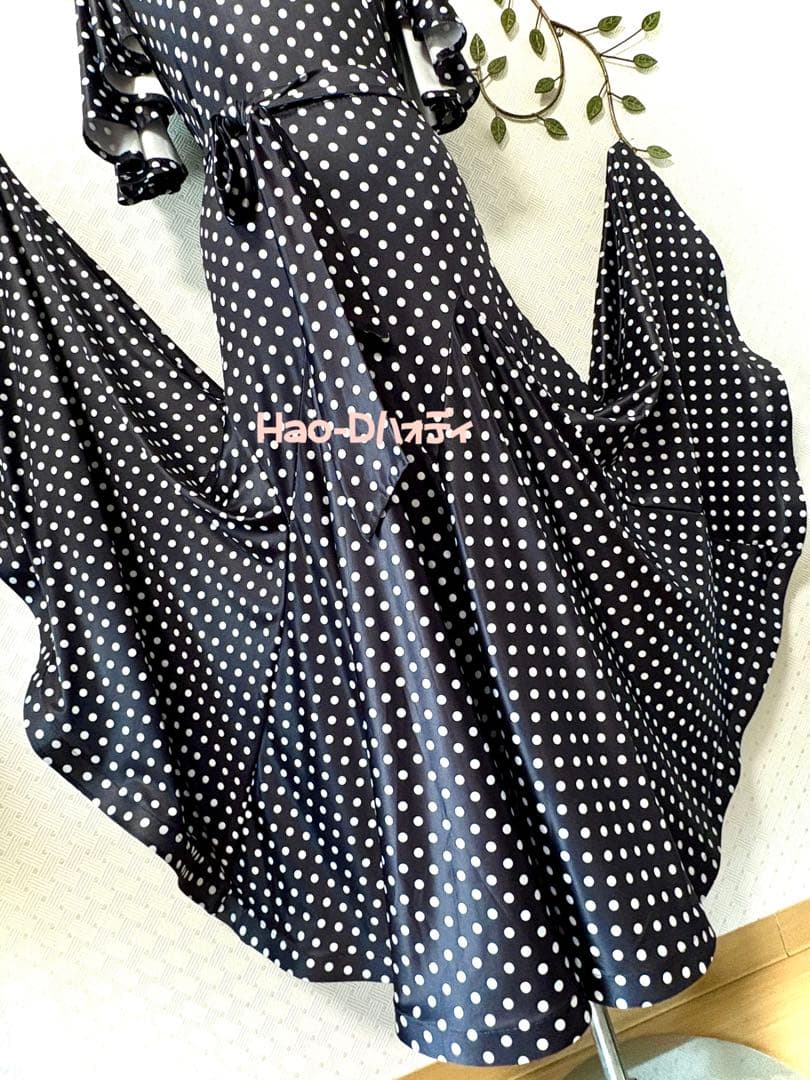 社交ダンス★新品★M★パーティー★レッスン★オリジナル★2点セット★水玉