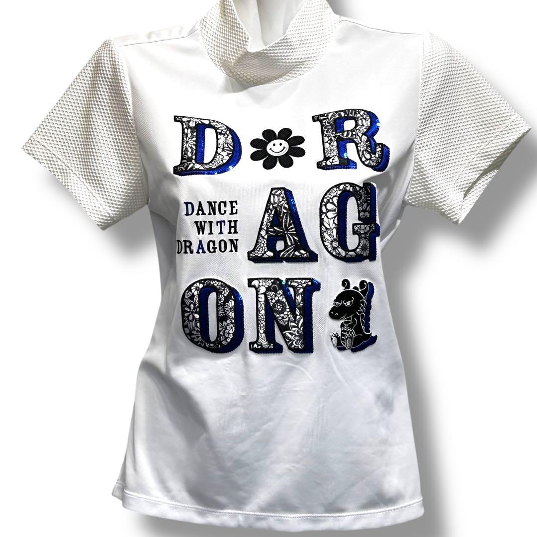 DANCE WITH DRAGON DDFlowerちびドラモックネックTシャツ