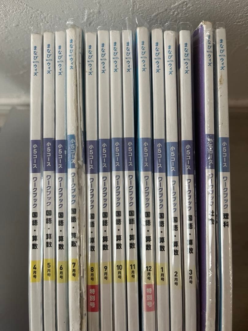 小学5年生　テキスト　まなびウィズ　小5 書き込み無し