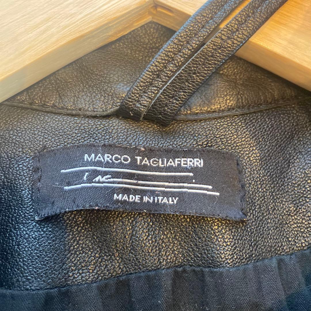 MARCO TAGLIAFERRI ブラックレザージャケット